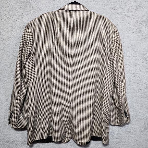 Stafford Blazer Mens 50L Houndstooth Classic Fit Sport Coat‎ Jacket Essential - Picture 6 of 8